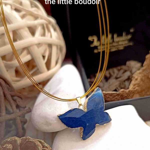 Blue ahates butterfly