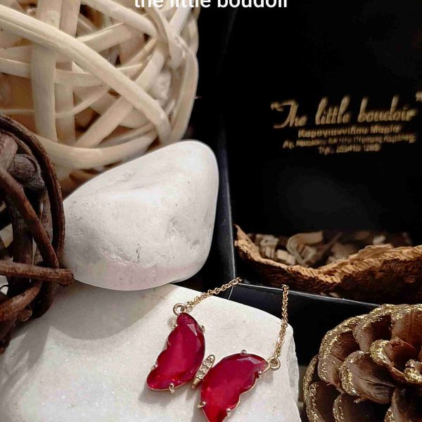 Huge red crystal butterfly