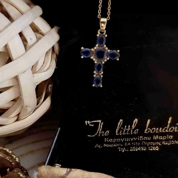 Blue crystal cross