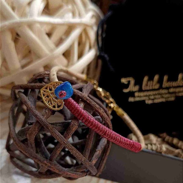 Blue coral leather