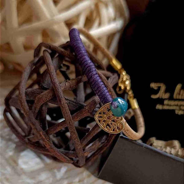 Blue coral leather