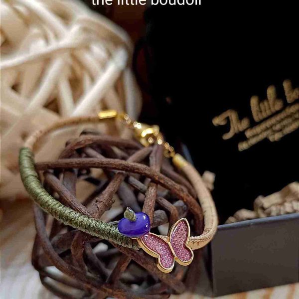 Purple coral leather