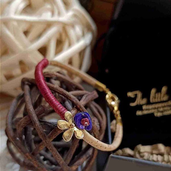 Purple coral leather