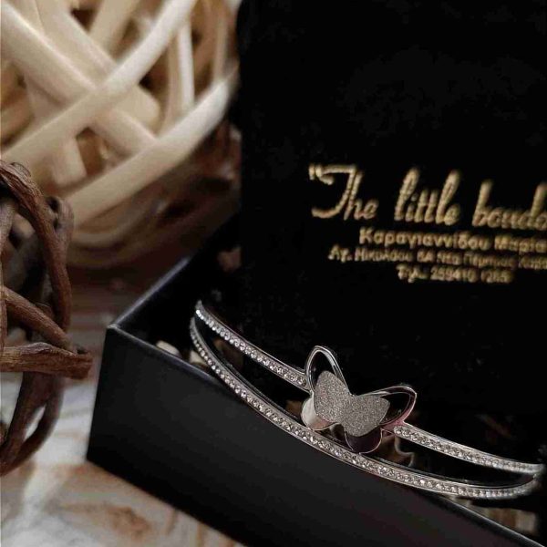 Silver butterfly bracelet