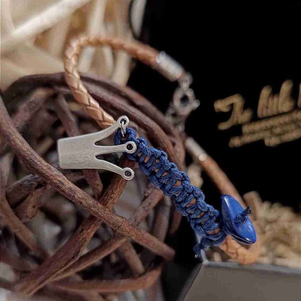 Blue coral natural leather