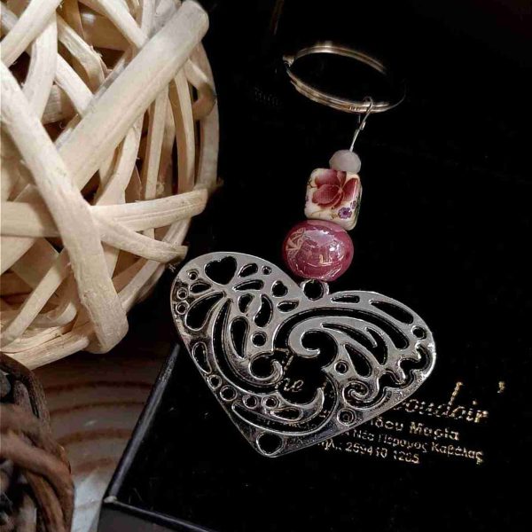 Μπρελόκ ασημένια καρδιά