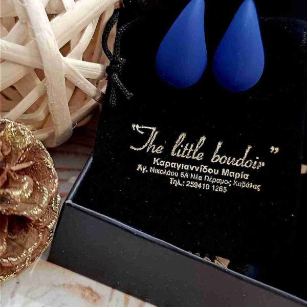 Blue acrylic drops