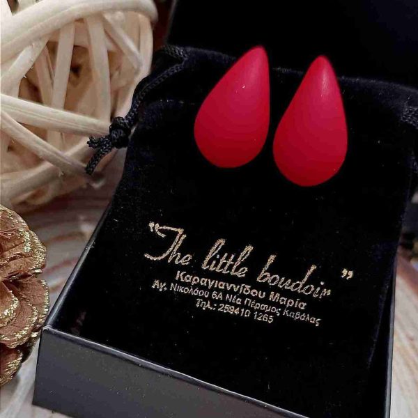 Red acrylic drops