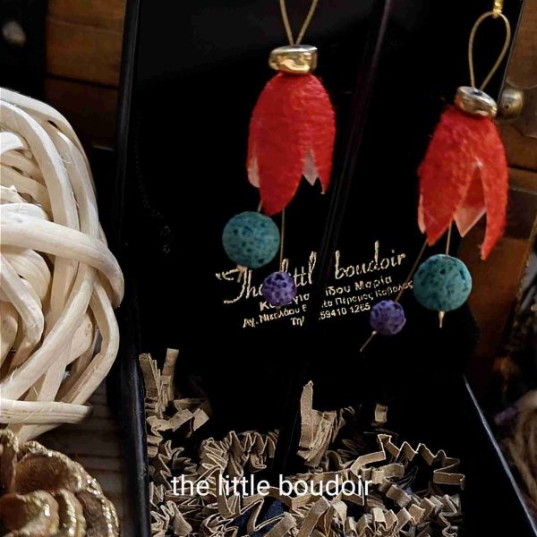 Deep orange silk cocoons with corals