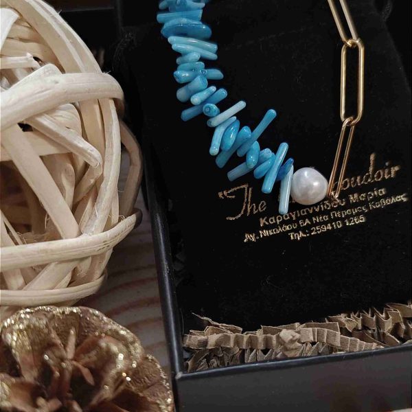 Blue corals bracelet