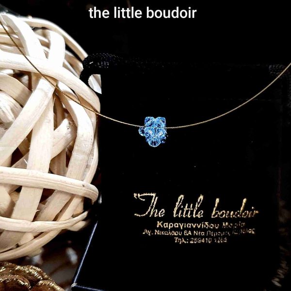 Swarovski crystal light blue flower