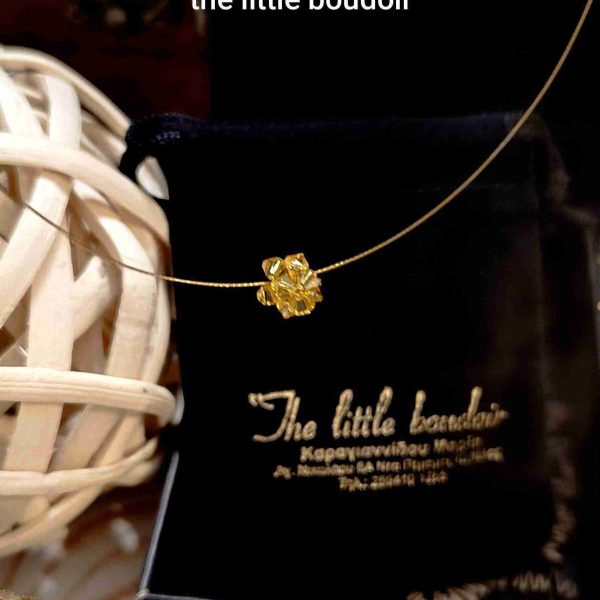 Swarovski crystal yellow flower
