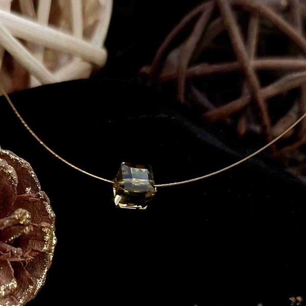 Swarovski crystal olive cube