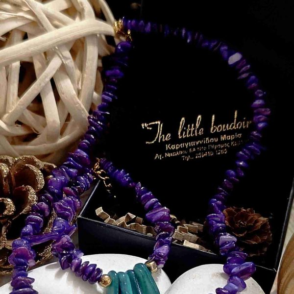 Purple, green corals, hematites