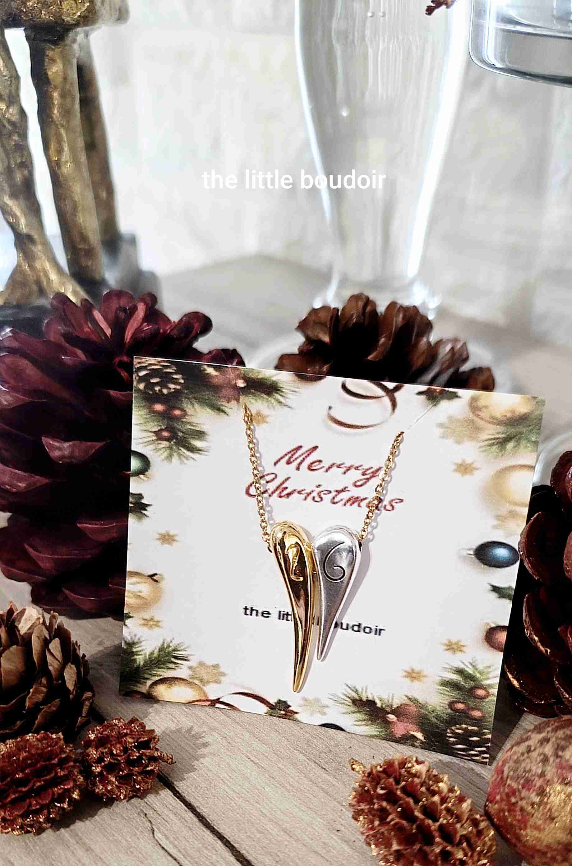 Διπλή καρδιά Christmas charm 26 - Image 2