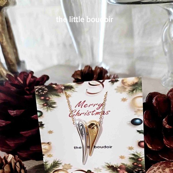 Διπλή καρδιά Christmas charm 26