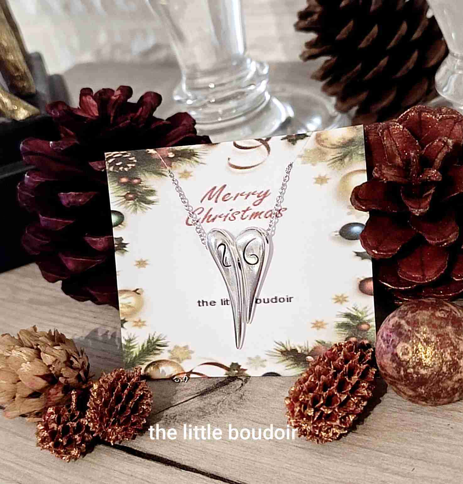 Διπλή καρδιά Christmas charm 26 - Image 3