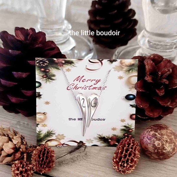 Διπλή καρδιά Christmas charm 26