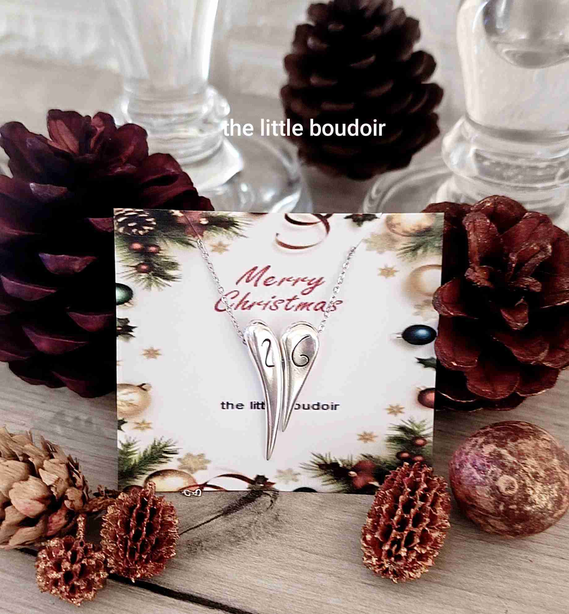 Διπλή καρδιά Christmas charm 26