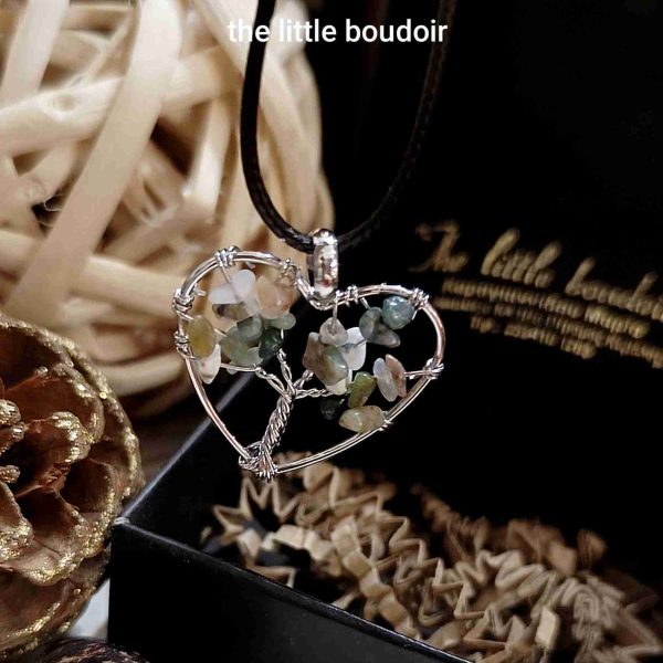 Dendritic stone handmade heart