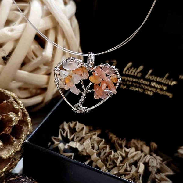 Rose quartz handmade heart