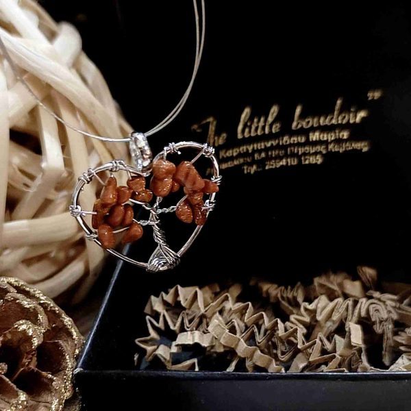 Chrysolite stone handmade heart