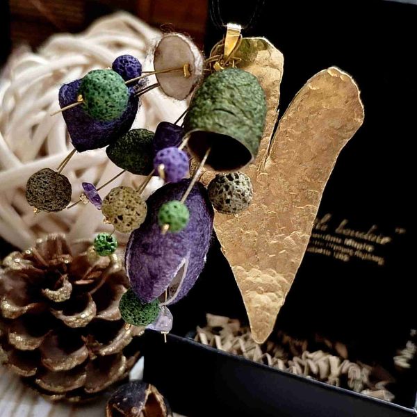 Gold heart silk cocoons