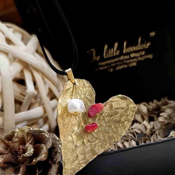 Gold handmade heart
