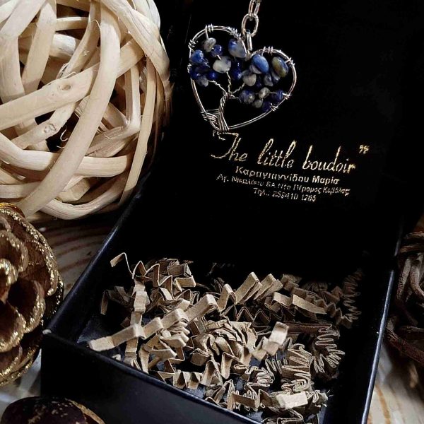 Lapis lazuli handmade heart keychain